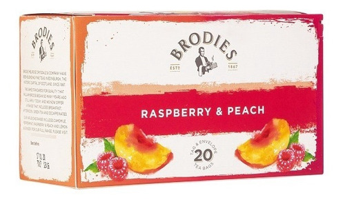 Te Brodies Raspberry & Peach Infusion 20 Unids