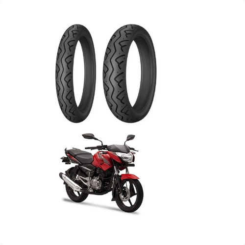 Imagen 1 de 5 de Juego Cubierta Moto 110/80-17 + 90/90-17 Tl Bajaj Rouser 135