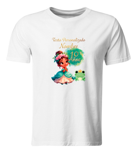 Playera Personalizada Cumpleaños Pc107. Princesa Y El Sapo.