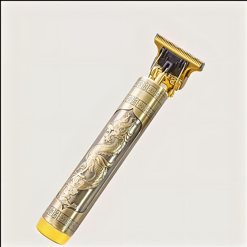 Máquina Barbear Cabelo Sem Fio Profissional Premium Cor Dourado 110v/220v