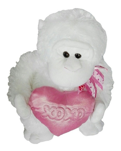 Imagen 2 de 8 de Peluche Gorila Corazon Xoxo Us 40cm Mono Regalo Navidad Amor