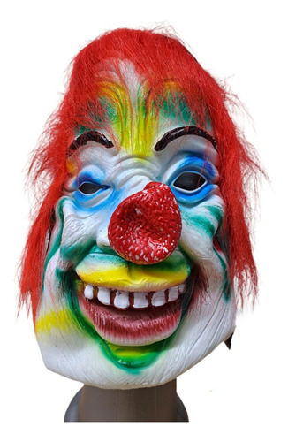 Máscara Payaso C/pelo Adultos Halloween - Cienfuegos - Color Multi