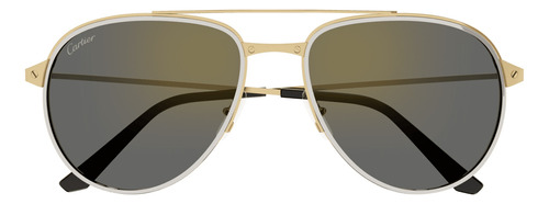 Lentes De Sol Cartier Ct0325s-007 59 Dorado Hombre