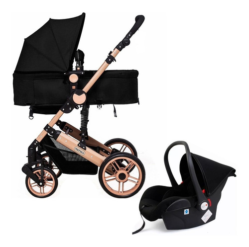 Cochecito de paseo Cartan STL300 Plus STL300 PLUS negro con chasis color bronce