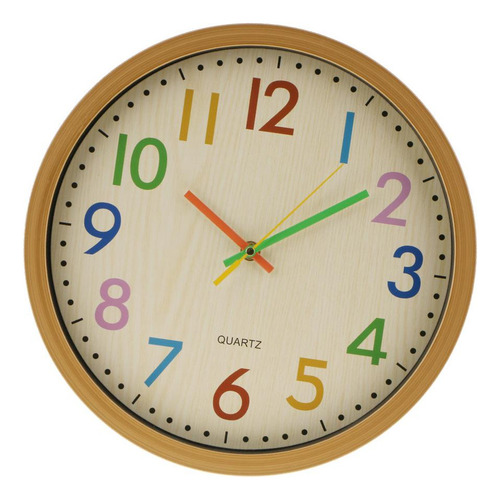 Fweaad Reloj De Pared De Cocina Retro Con Efecto De Madera