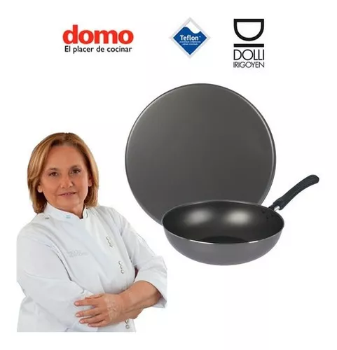 Sarten Wok + Pizzera Domo Teflon By Dolli Irigoyen