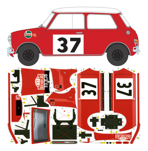 Mini Cooper Rallye Monte Carlo 1964 Papercraft Envio X Mail