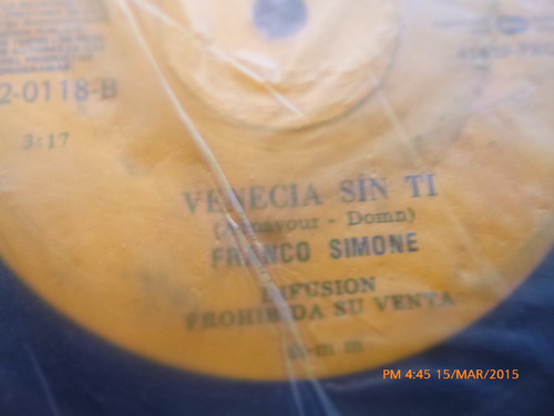 Vinilo Single De La Franco Simone - Viva Septiembre ( C113