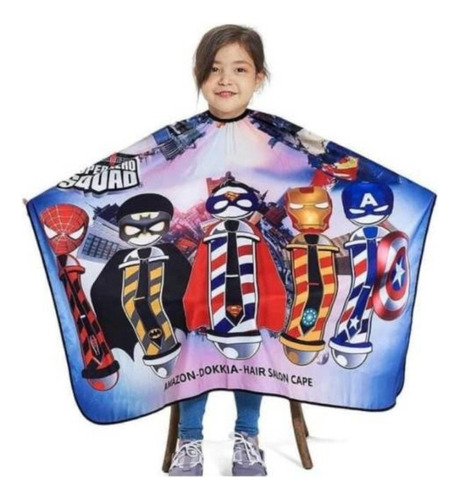 Capas Barberia Niños Super Héroes Maxcare