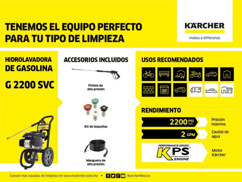 Hidrolavadora A Gasolina G 2200 Svc Karcher