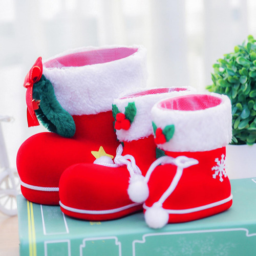 Bota De Dulces De Navidad Bolsa De Golosinas 14cmx14cmx8cm