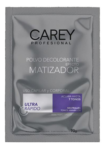 Polvo Decolorante Matizador Carey 70 G