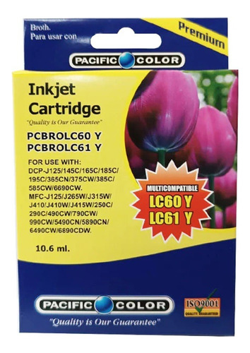 Tinta Alternativa Pacific Color Lc60y Lc61y Yellow