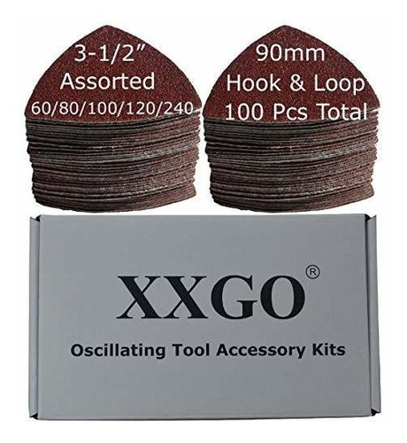 Xxgo 100 Piezas 3-1/2 Pulgadas 90 Mm Triangular 60/80 /100/1