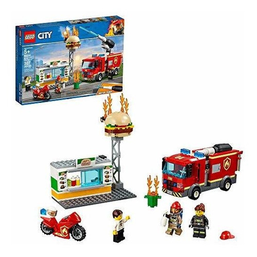 Lego City Burger Bar Fire Rescue 60214 Kit De Construccion 