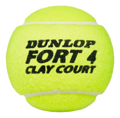Tubo Pelotas Tenis Dunlop Fort Clay X4 Oficial Master Polvo