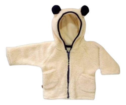 Chaqueta Oso Color Crema/marino 24 Meses 100% Algodón 