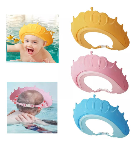 Gorro De Ducha Ajustable Para Proteger Ojos Oídos Del Bebé