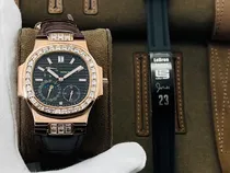 Comprar Patek Philippe Nautilus Diamante Oro Rosa Negro 40mm