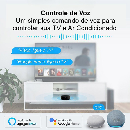 Smart Controle Remoto Universal Ir Wifi Alexa E Google Home