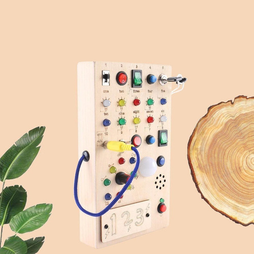Tablero De Actividades Montessori Con Luz, Juguete