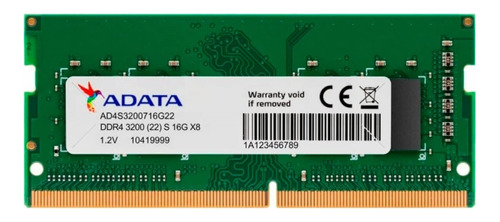 So-dimm Memoria Ram Adata Laptop 16gb Ddr4 3200 Pc4-25600
