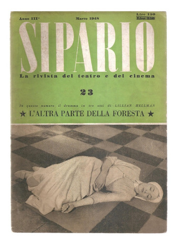 Revista Sipario Teatro Cinema Italiano Nº 23 Marzo 1948