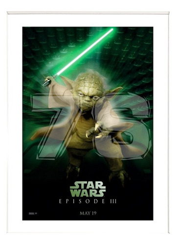 Póster De Película Star Wars. Afiche Enmarcado Yoda