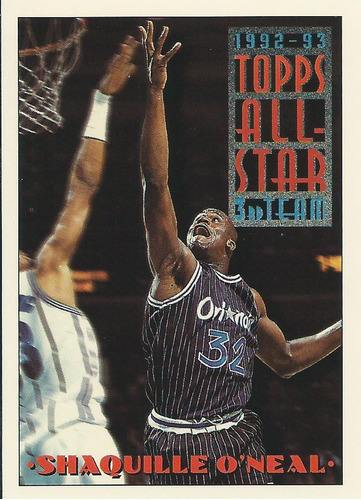 Barajita Shaquille O'nea All Star Topps 1993 #134 Magic