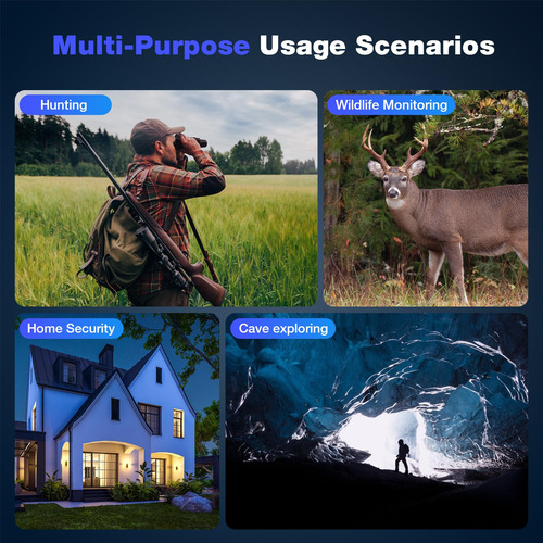 Óculos De Visão Noturna Loatos 4k Com Bateria Recarregável D