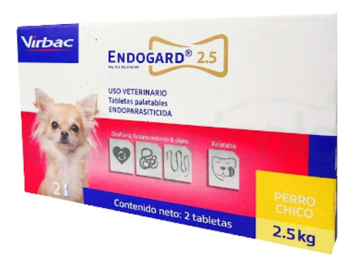  Endogard 2.5 Caja X2 Tabletas Para Perro Y  A