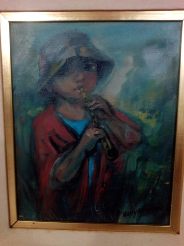 Cuadro Pastorcito - Nelly Alvarez - 1990 (Usado)
