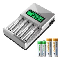 Comprar El Cargador De Pilas Recargables Incluye 1 Cargador Y 4 Pilas Recargables, 2 Pilas Recargables Aa Y 2 Pilas Recargables Aaa,cargador Pilas Recargables De Rápida