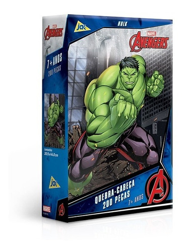 Quebra Cabeça Puzzle Hulk Vingadores 200 Peças Jak