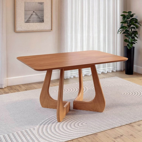 Kit Mesa De Jantar Paineira 140 Cm E 4 Cadeiras Jandaia
