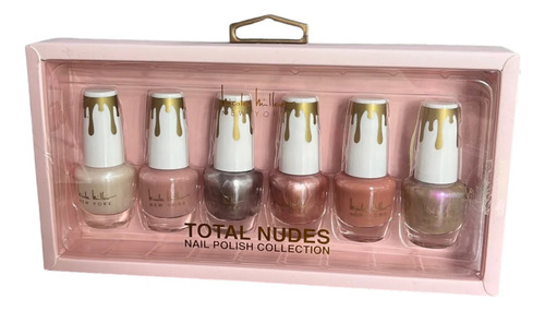 Box Com 6 Esmaltes Nicole Miller New York Kit Total Nude