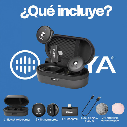 Micrófono Inalámbrico Boya Omic Lightning Fijación Magnética