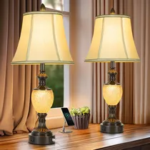 Comprar Juego De 2 Lamparas De Mesa Vintage De 28 Pulgadas De Alto P