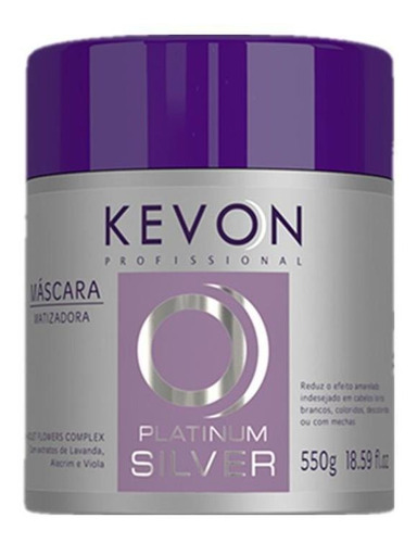 Máscara Matizadora Platinum Silver 550g Kevon