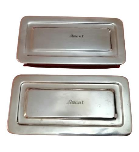 Bandeja Rectangular Acero Inoxidable C/tapa, Uso Autoclave 