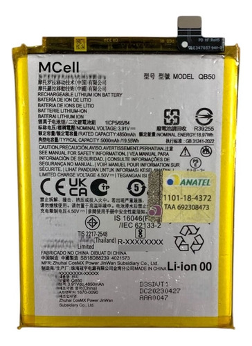 Ba-teria Qb50 Premium Para Moto G84 Xt2347 Envio Imediato