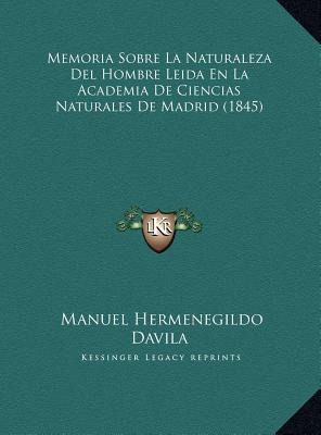 Libro Memoria Sobre La Naturaleza Del Hombre Leida En La ...