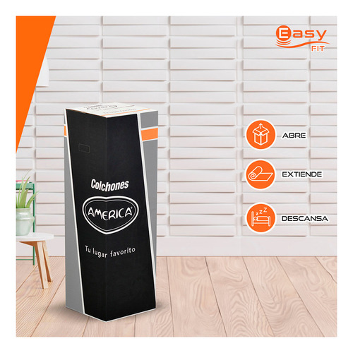 Colchones America, Colchón Matrimonial Flex, Memory Foam Gris