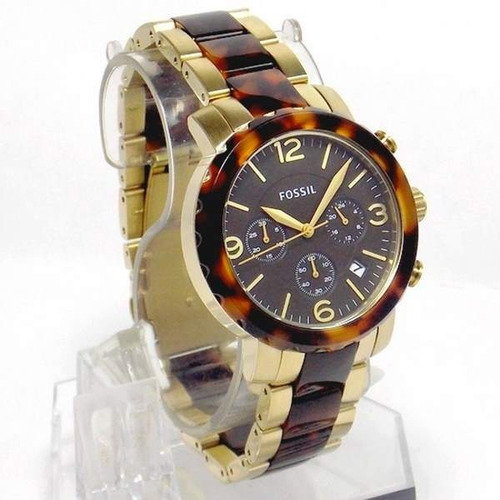 Fjr1382z Relógio Fossil Dourado Cronografo Feminino Original