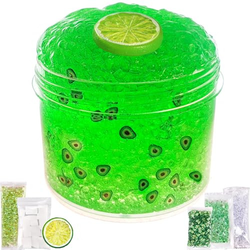 Slime De Cristal Prefabricado, Cubo De Gelatina Verde Limón