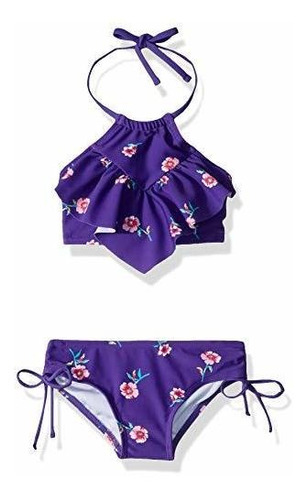 Kanu Surf Traje De Baño De 2 Piezas Morgan Ruffle Halter Bik