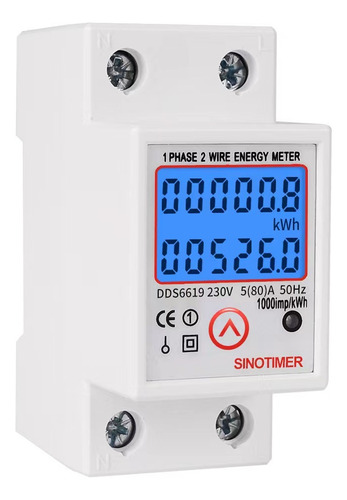 Medidor Energía Monofásico Ac 230v C/ Botón Reinicio Y Luz D
