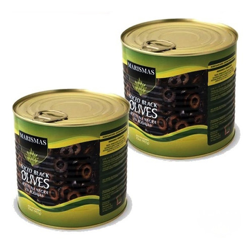 2 Aceitunas Negras En Rodajas Marismas - g a $91