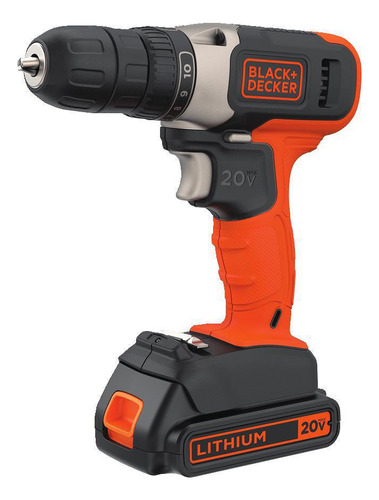 Furadeira Bcd702c1 Black And Decker 20v Bateria 1,5ah