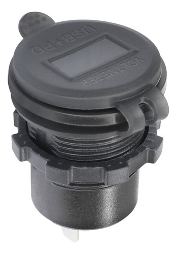 Tomada Carregador Carro Usb Tipo C Pd3.0 Voltimetro Vermelho